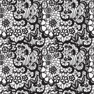 Lace seamless pattern with flowers N179