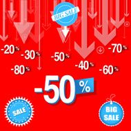 Sale poster with percent discount N7