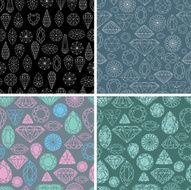 vector set of seamless patterns N2