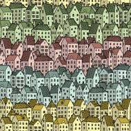 Rainbow City seamless pattern N2