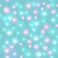 Abstract seamless pattern with hearts on blue background Vector