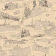 Historic Italian Architecture seamless pattern N2