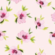 Spring flowers seamless pattern Watercolor N13