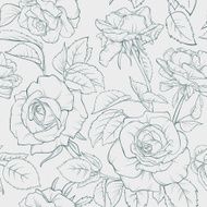 Rose vector seamless pattern N4
