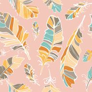 seamless pattern of colored feathers N5