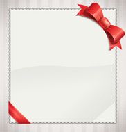 Vector Invitaion With Red Bow And Ribbon