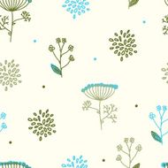 Elegance Seamless pattern with flowers Ukraine dill N6