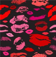 Lips print pattern vector illustration