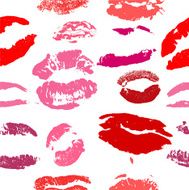 Lips print pattern vector illustration N2