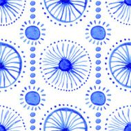 Seamless abstract watercolor pattern hand drawn geometric background N4