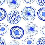 Seamless abstract watercolor pattern hand drawn geometric background N5