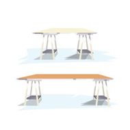 work desk table - vector illustration