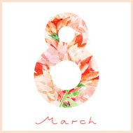 Watercolor spring card