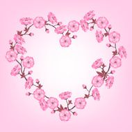 Spring sakura flowers Valentines day background