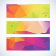 Abstract vector mosaic banners N119