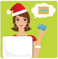 Woman shopping on internet