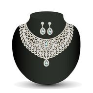 Golden necklace and earrings female N3