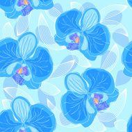 Seamless floral pattern orchids