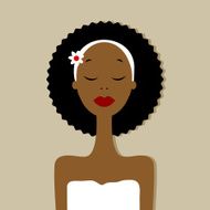 Pretty woman portrait spa salon