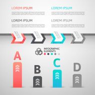 Modern business step origami style options banner N29