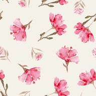 Watercolor flower pattern N168