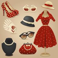 Retro fashion accessories for lady