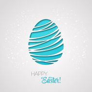 Happy Easter card decorated paper egg N7