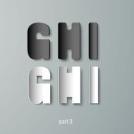 Paper Graphic Alphabet white and black GHI
