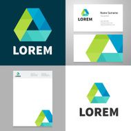 Design icon element with Business card and paper template