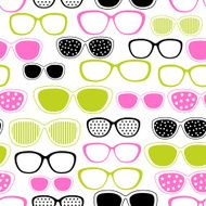 Glasses and sunglasses seamless pattern Vector texture N2