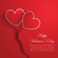 Happy Valentine&#039;s Day Background with red hearts