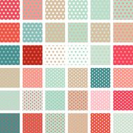 Seamless abstract retro pattern Set of 36 polka dots textures N2