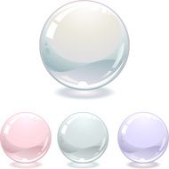 Pearls collection isolated on white Vector illustration