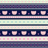 Seamless pattern with smiling teddy bears