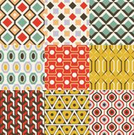 retro seamless abstract geometric pattern