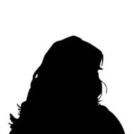 Vector silhouette of a woman N1014