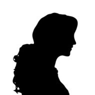 Vector silhouette of a woman N1015