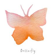 Watercolor butterfly hand drawn image Vector eps10 N2