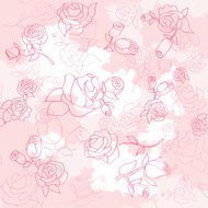 vector pattern with roses N9