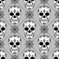 vector pattern with skulls N22