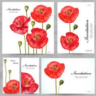 Set of floral cards for your design N3