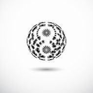 abstract black 3D ball pattern for design