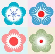 Plum blossom flower pattern symbol N2