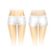 Vector White Shorts for Women Isolated on Background N6