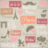 Paris retro pattern
