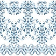 Ornate floral watercolor pattern design for print clothes or te