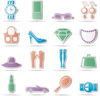 woman and female Accessories icons N2