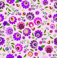 Traditional folk floral pattern vector illustration N10