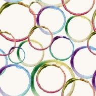 Watercolor circle stain pattern