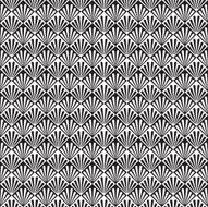 Abstract Seamless Black and White Art Deco Vector Pattern N3